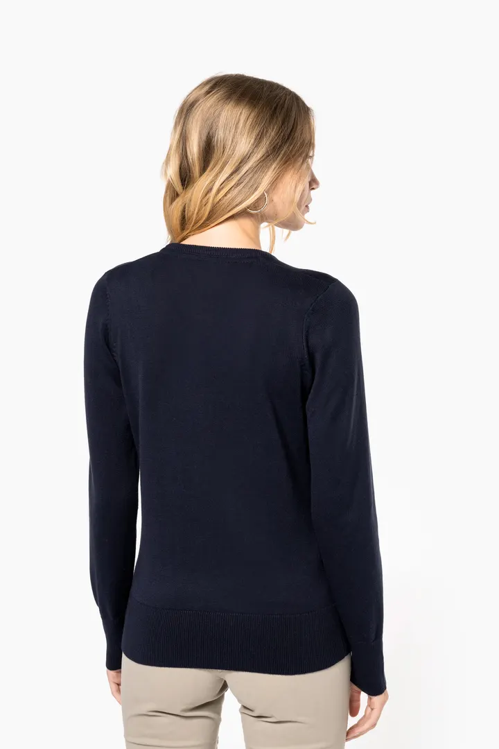 Pull col V femme 15