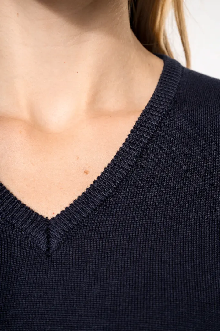 Pull col V femme 17