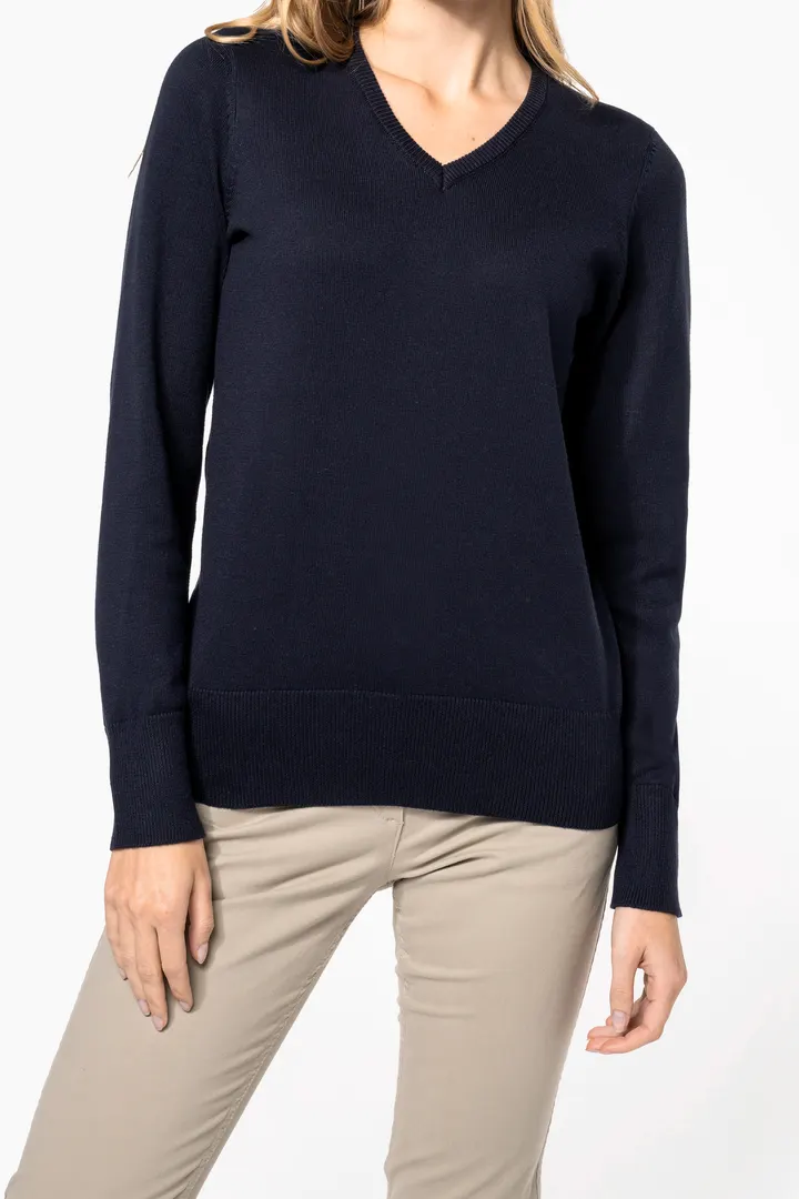 Pull col V femme 3
