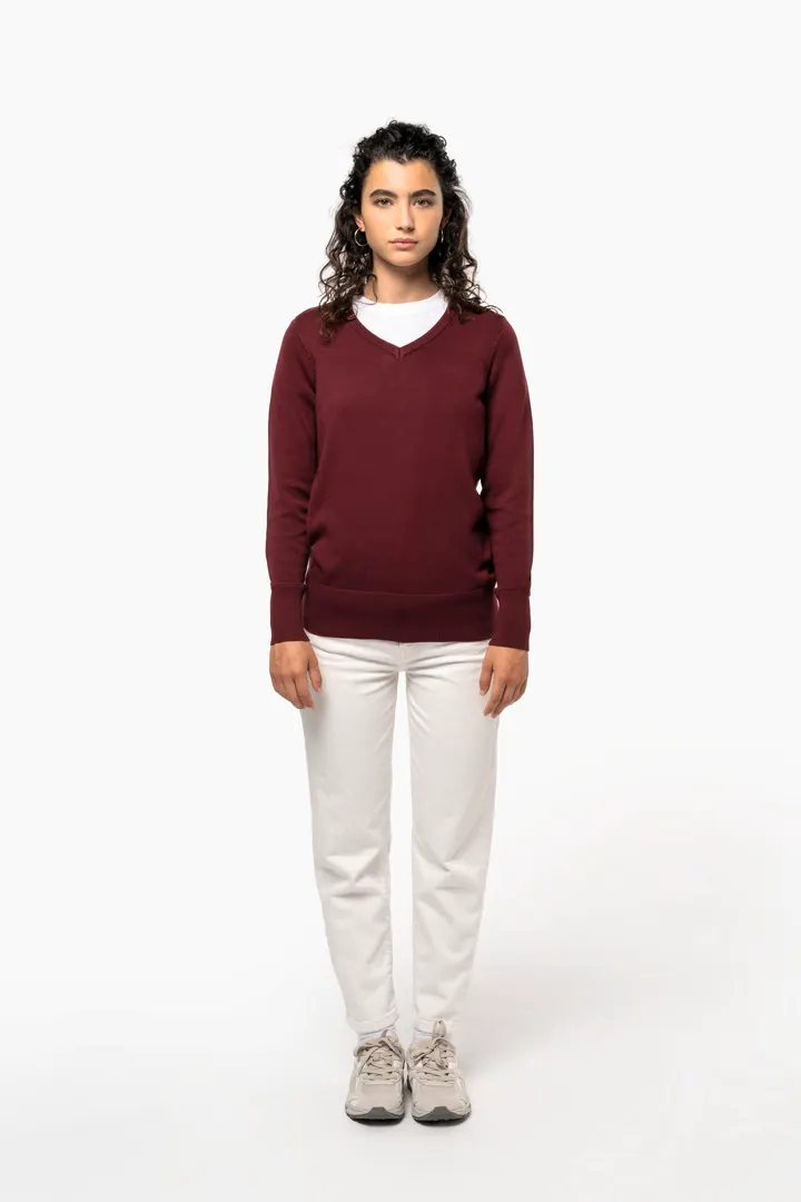 Pull col V femme 6