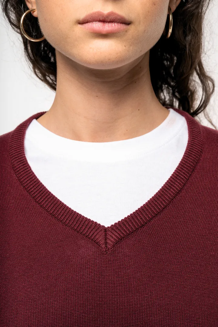 Pull col V femme 8