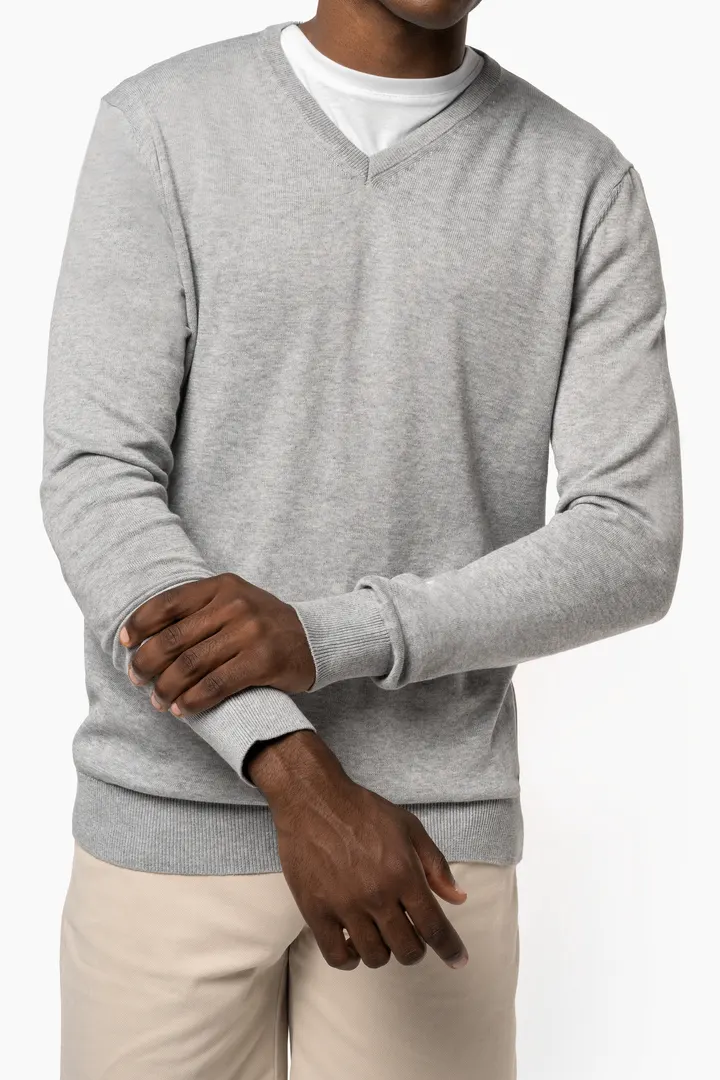 Umweltfreundlicher Herrenpullover mit V-Ausschnitt 1