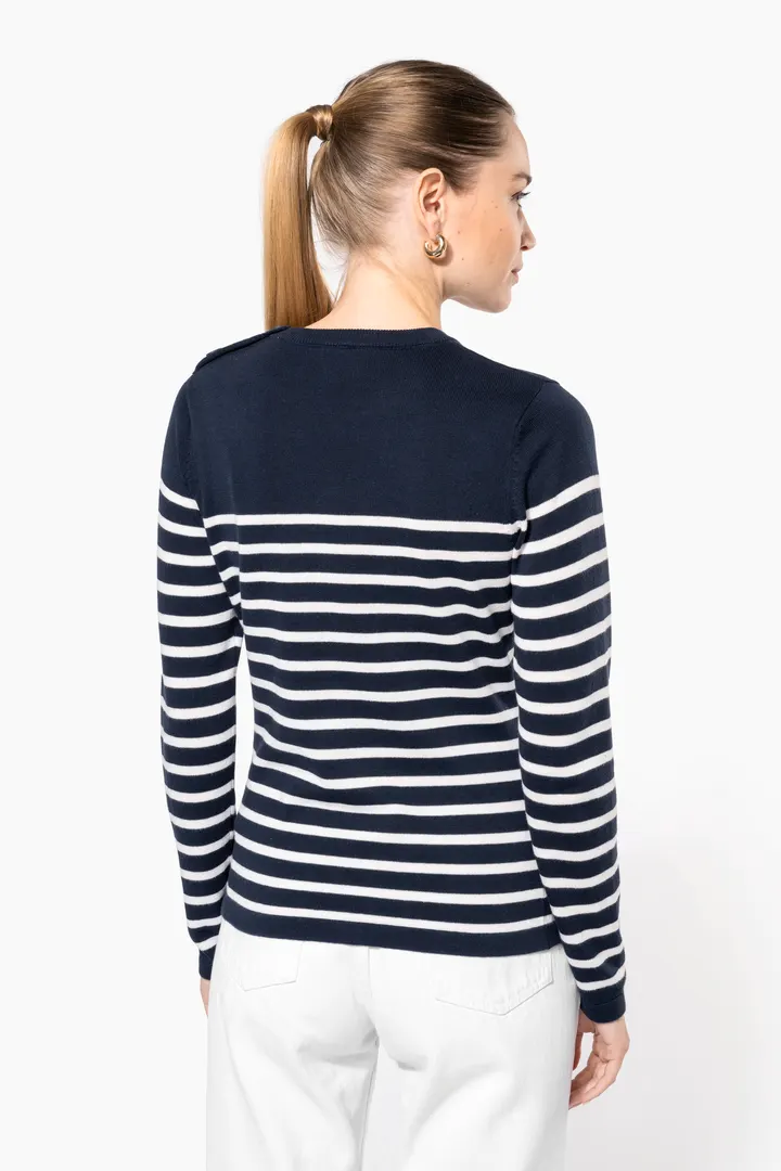 Damenpullover im Marine-Stil 5