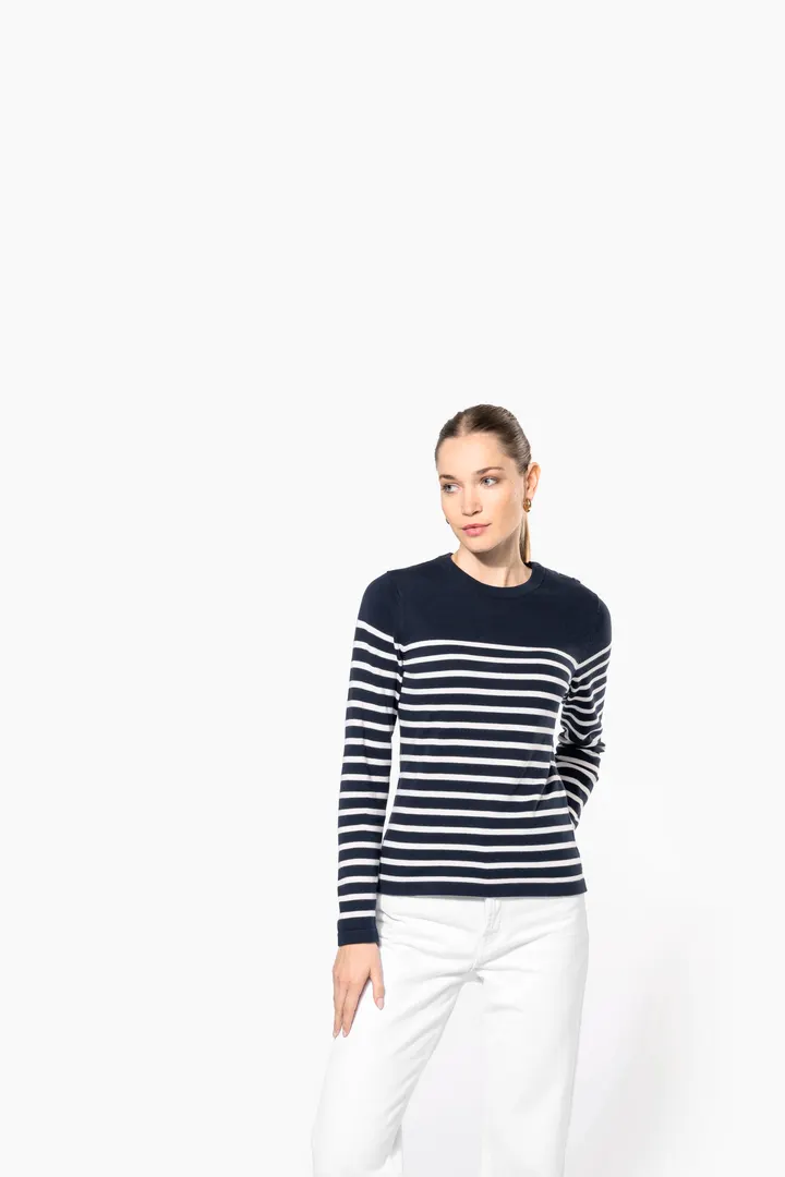 Damenpullover im Marine-Stil 7