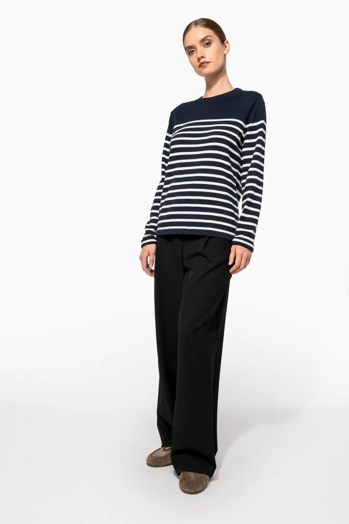 Damenpullover im Marine-Stil 6