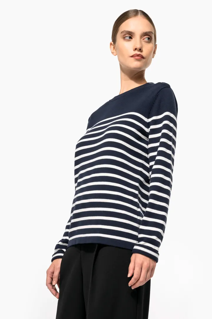 Damenpullover im Marine-Stil 10