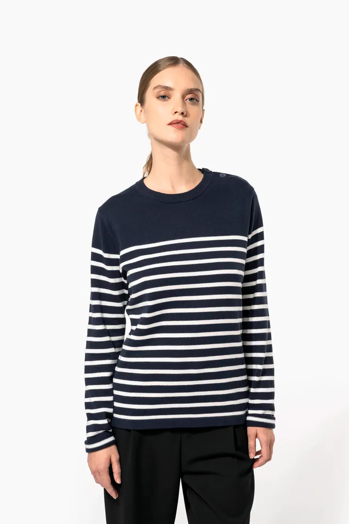 Damenpullover im Marine-Stil 12