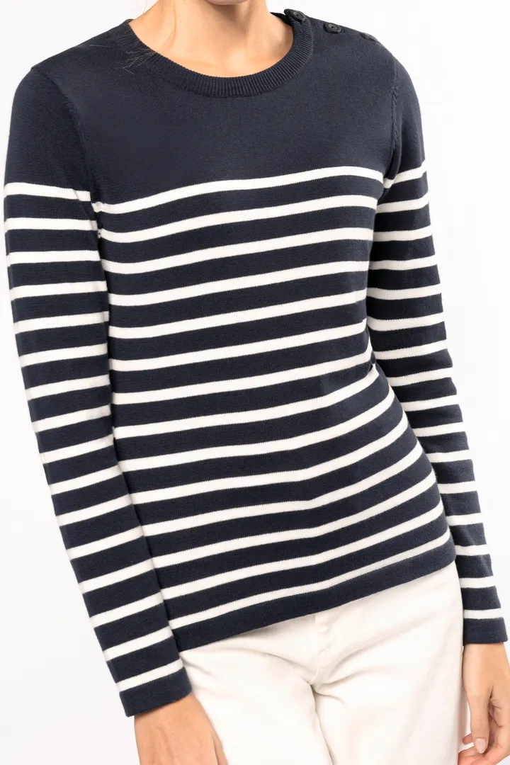 Damenpullover im Marine-Stil 2