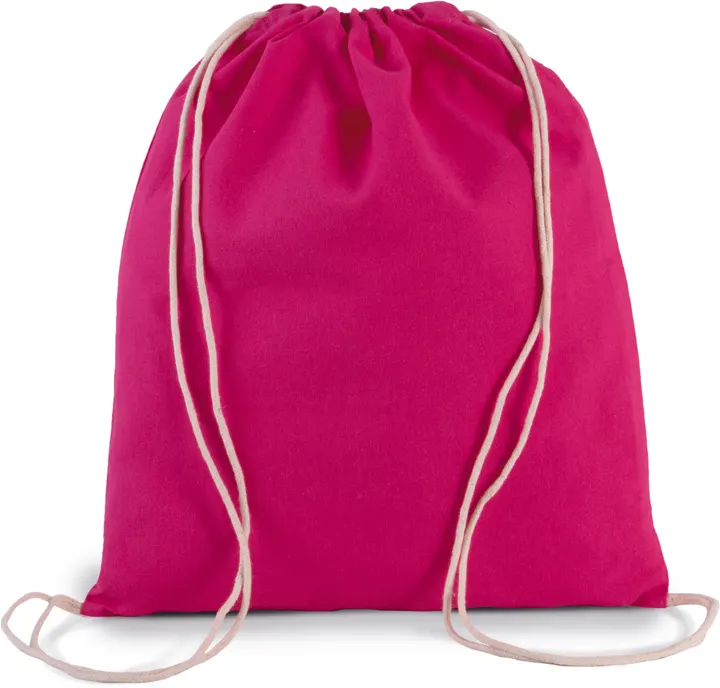 Petit sac à dos en coton bio avec cordelettes 1