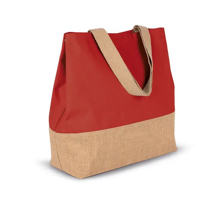 Sac shopping en toiles de coton et jute 12