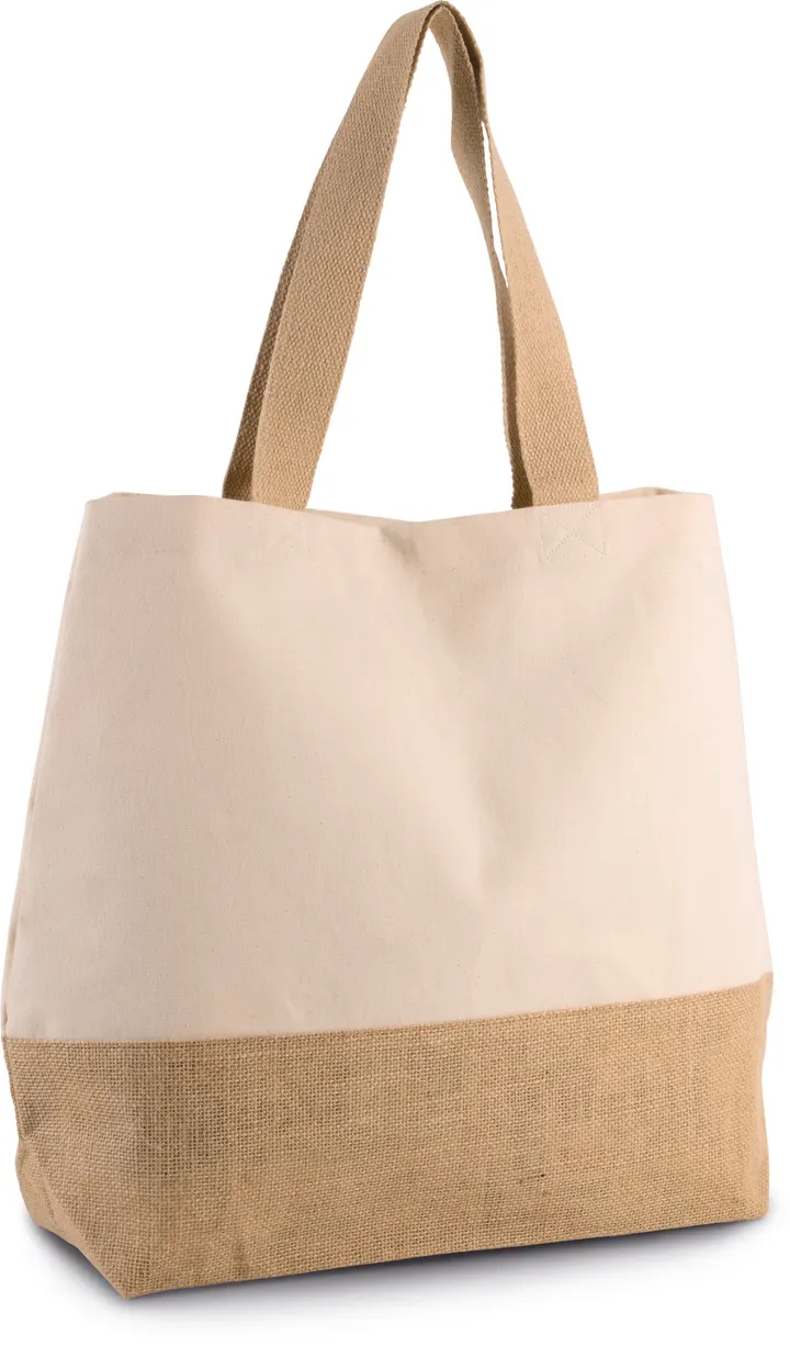 Sac shopping en toiles de coton et jute 7