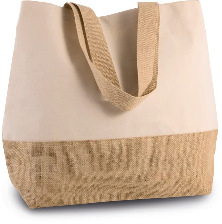 Sac shopping en toiles de coton et jute 9