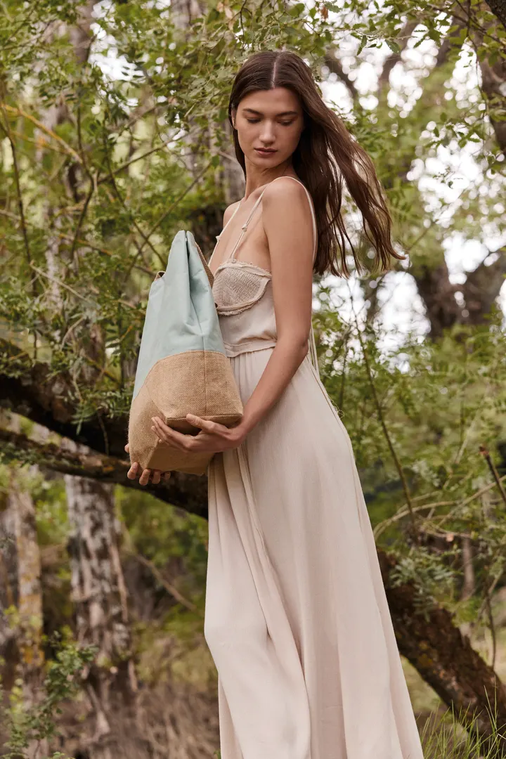 Sac shopping en toiles de coton et jute 10