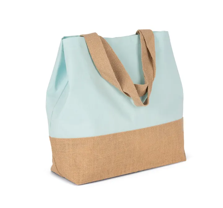 Sac shopping en toiles de coton et jute 3