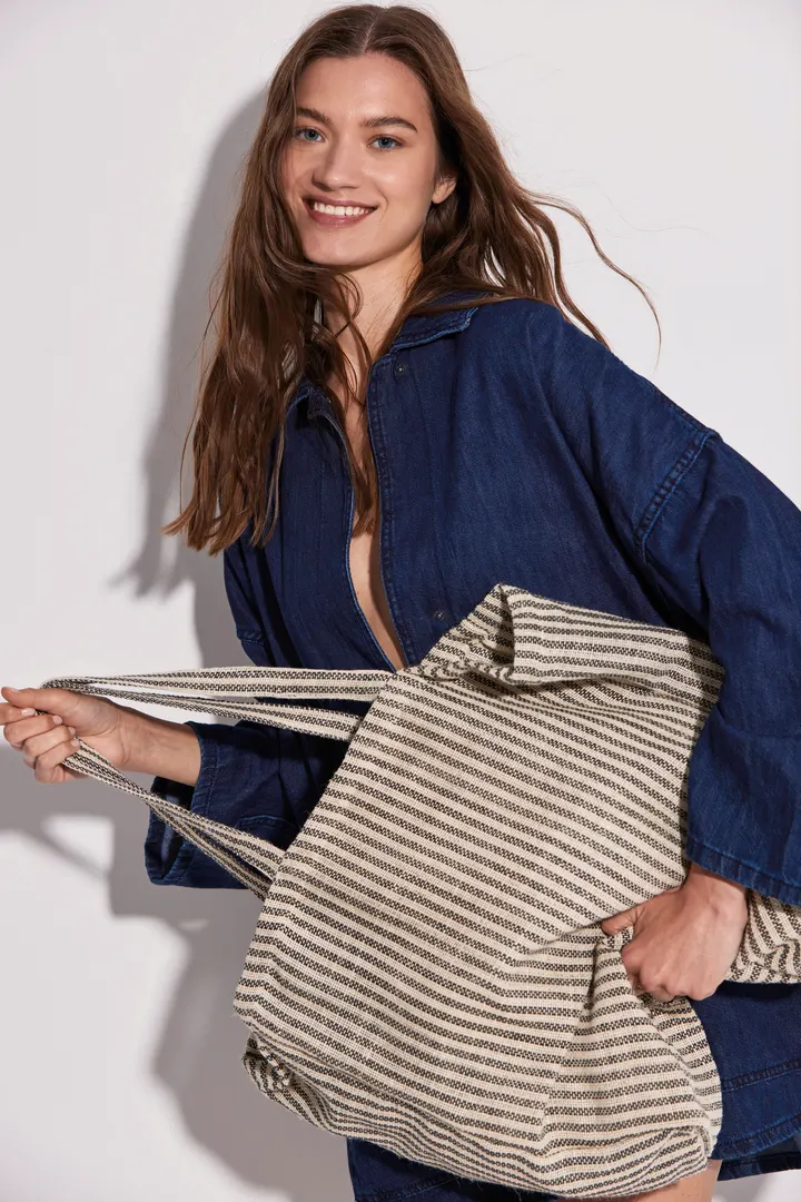 Sac shopping à rayures en juco 2