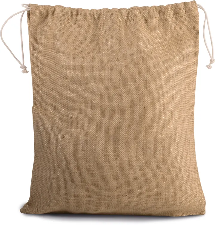 Sac en toile de jute avec cordelettes 2