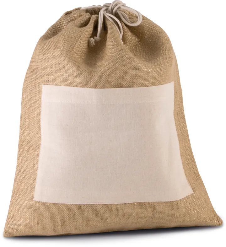 Sac en toile de jute avec cordelettes 3