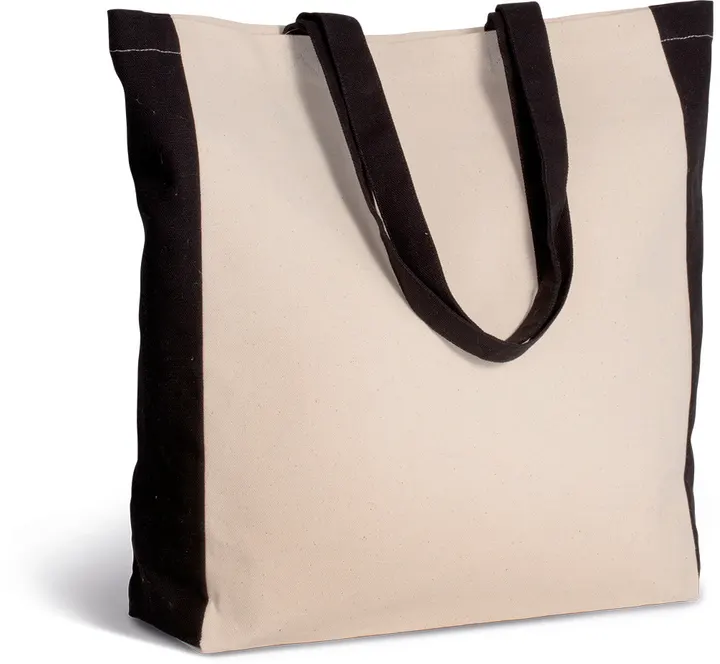 Zweifarbige Tasche im Cabas-Stil 1