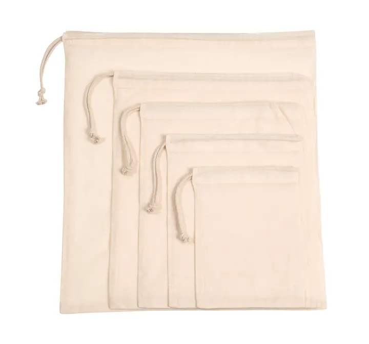 Sac à cordon coulissant en coton biologique 1