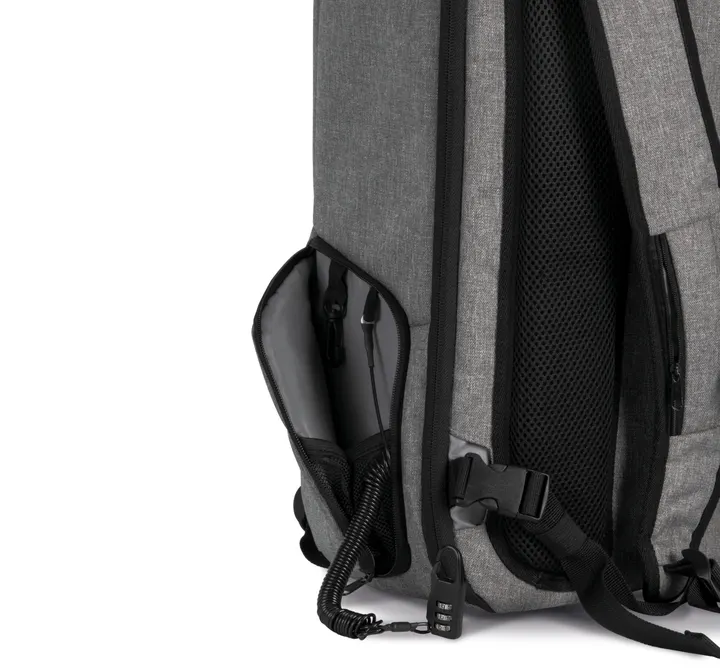 Diebstahlschutz-Rucksack aus Polyester. 9