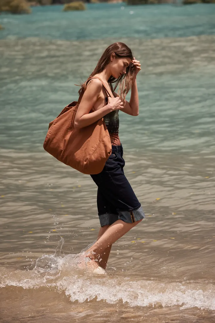 Shoppingtasche aus ausgewaschener Baumwolle 4