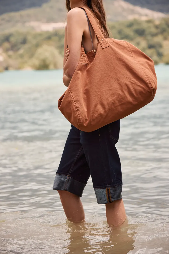 Shoppingtasche aus ausgewaschener Baumwolle 6