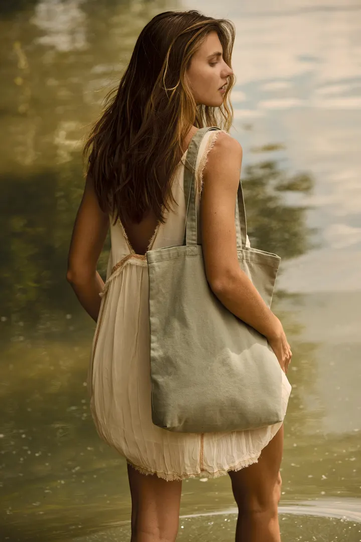 Verwaschene Shopping-Tasche aus Baumwolle 2