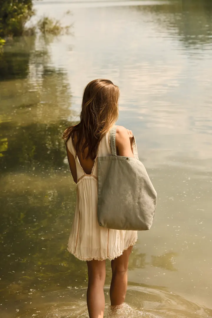 Verwaschene Shopping-Tasche aus Baumwolle 1