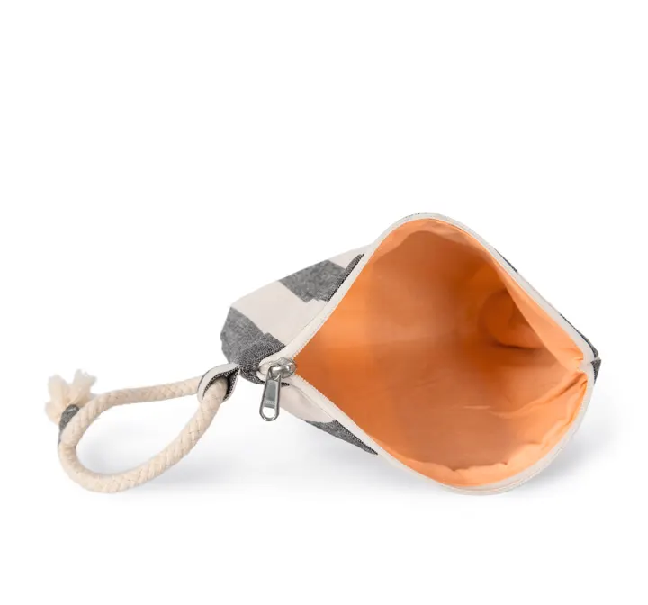 Recycelte kleine Tasche – Streifenmuster 2