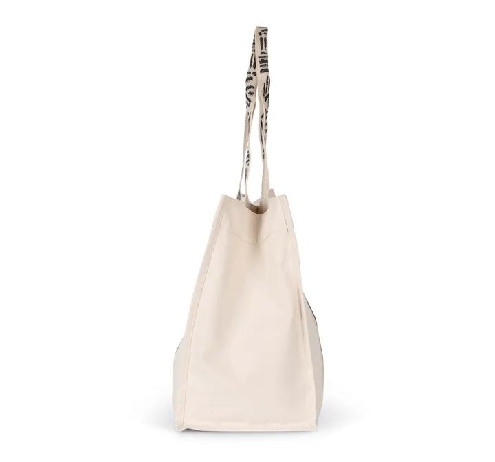 Grand sac shopping recyclé à soufflet 1