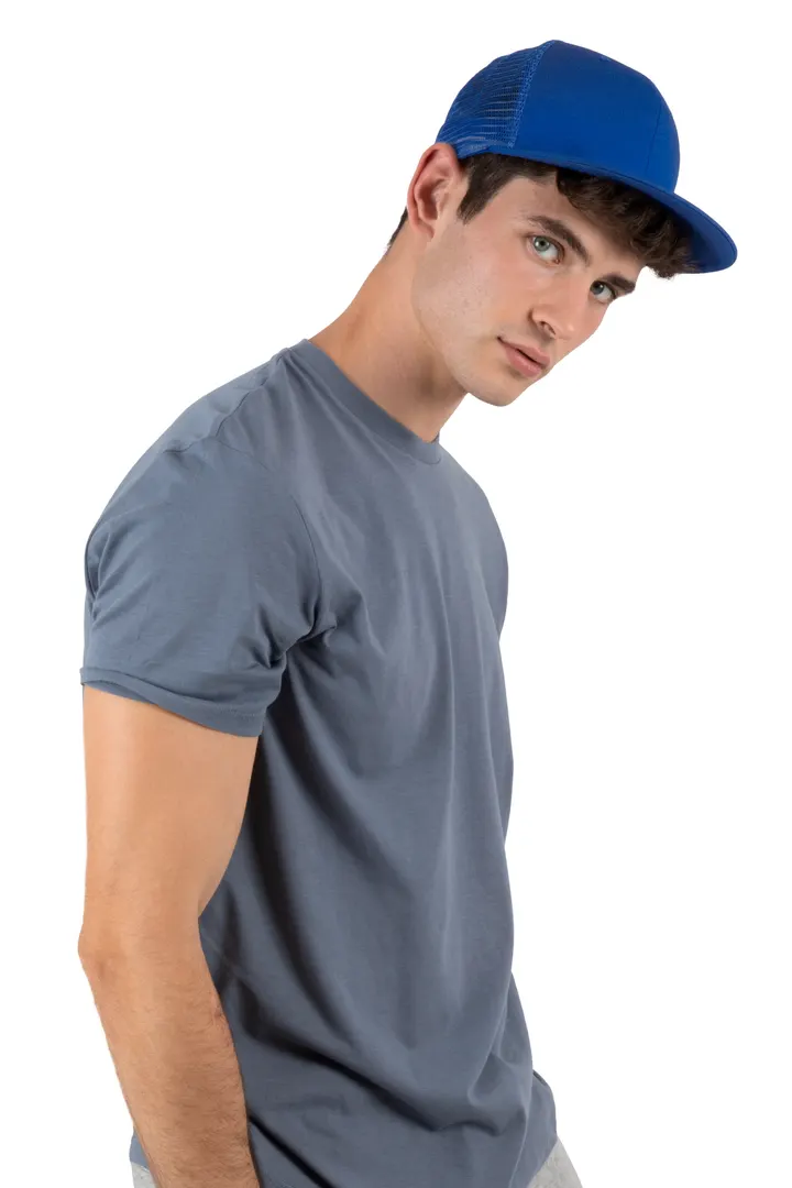 Trucker-Cap - 6-Panels-Kappe, Flachschirm 4