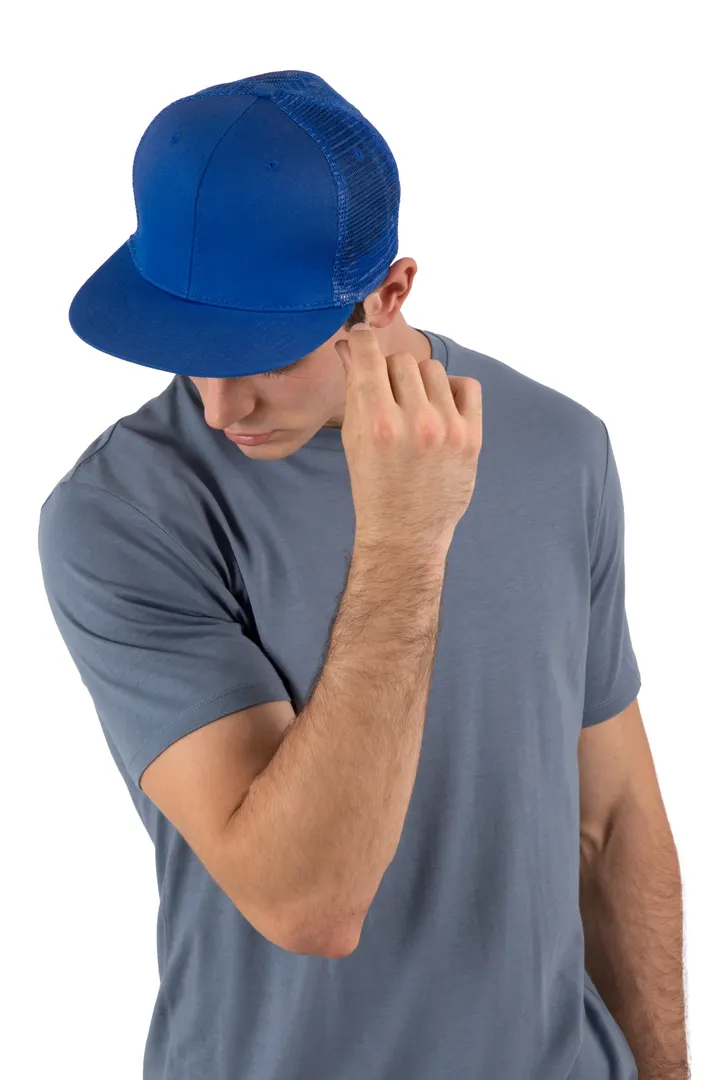 Trucker-Cap - 6-Panels-Kappe, Flachschirm 2