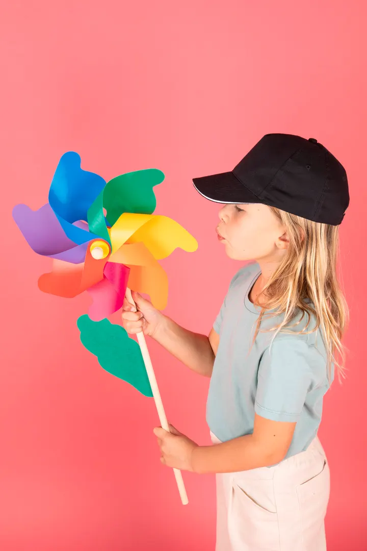 5-Panel Kinderkappe mit Kontrast-Sandwichschirm 3