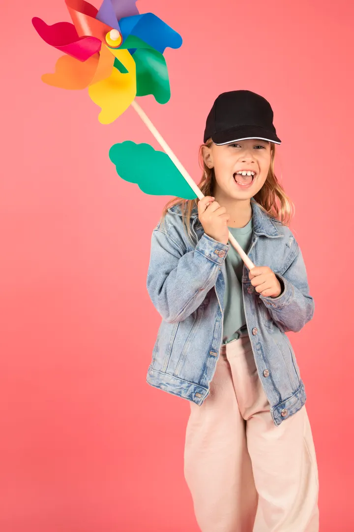 5-Panel Kinderkappe mit Kontrast-Sandwichschirm 5