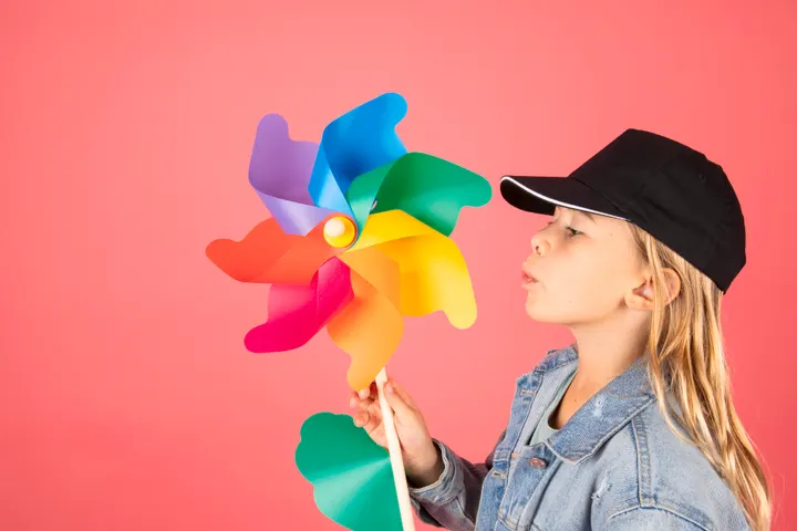 5-Panel Kinderkappe mit Kontrast-Sandwichschirm 6