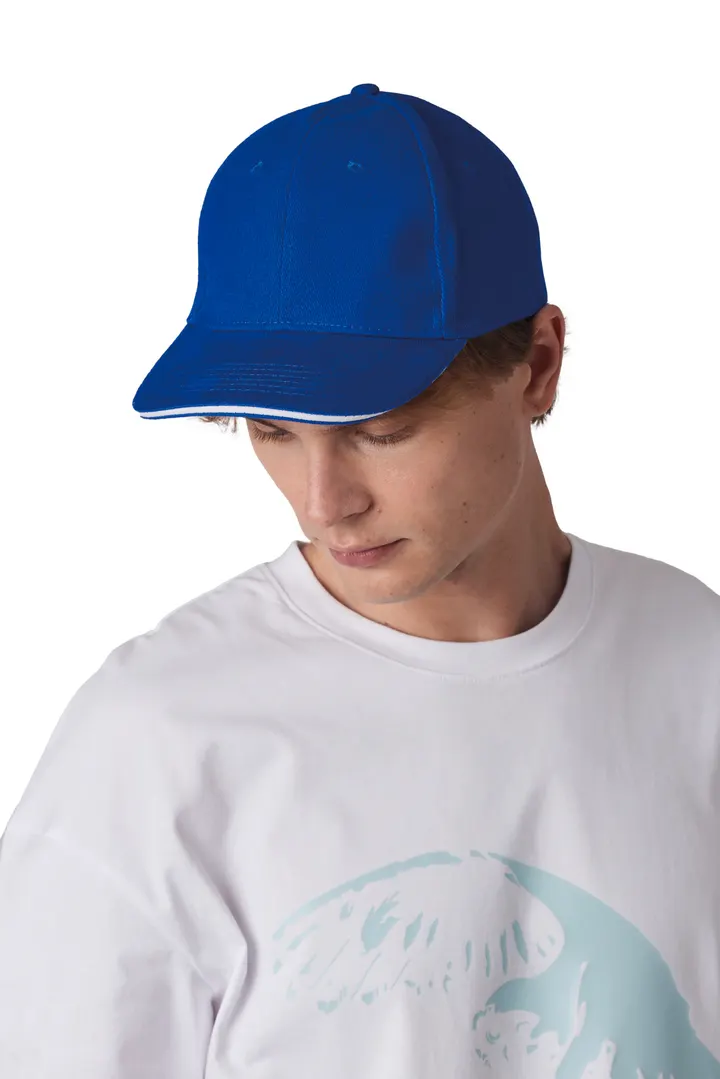 Casquette Baseball avec sandwich - 6 panneaux 6