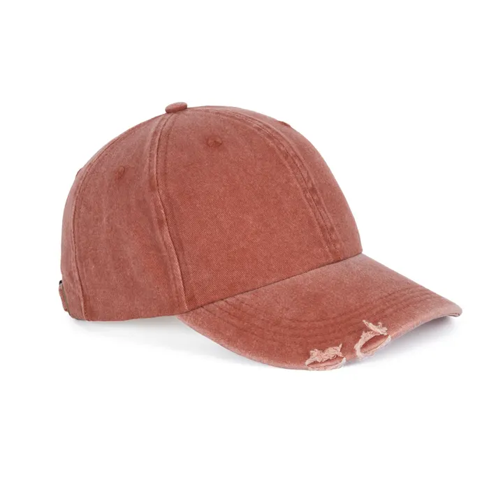Casquette vintage effet déchiré - 6 panneaux 1