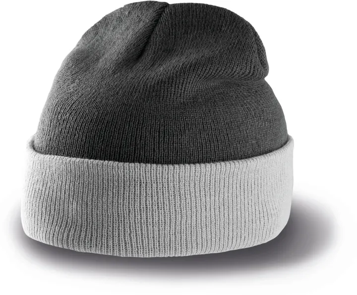 Bonnet bicolore avec revers 2