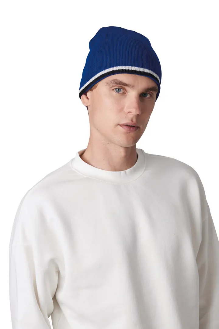 Beanie Mütze mit Kontrastrand 3