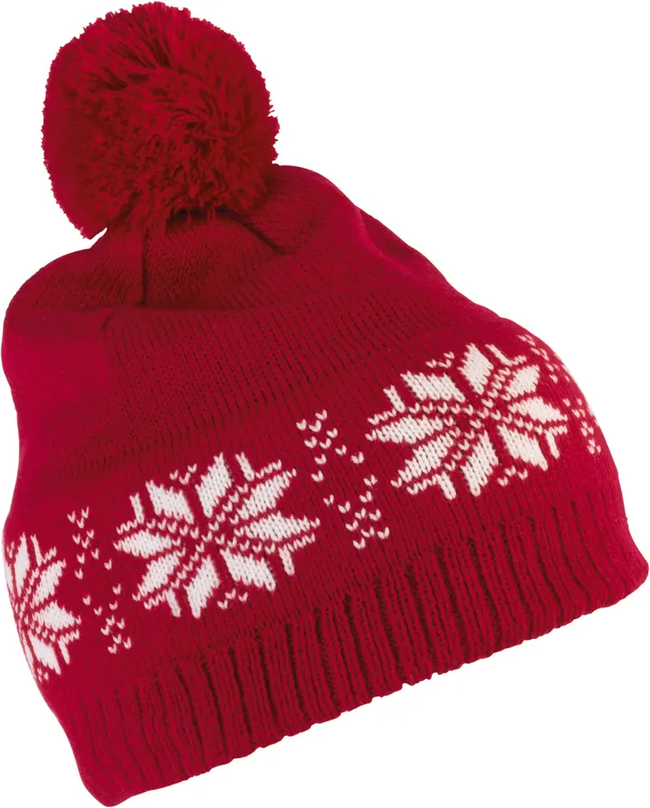 Weihnachtsstrickmütze mit Sternmuster 6