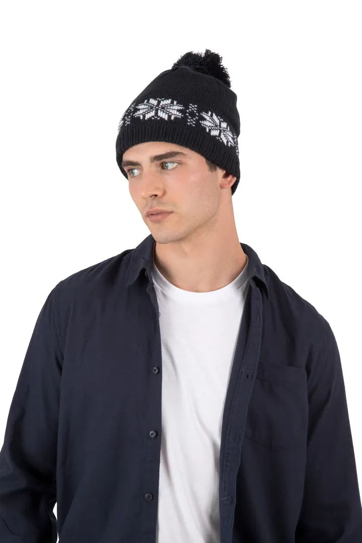 Weihnachtsstrickmütze mit Sternmuster 2