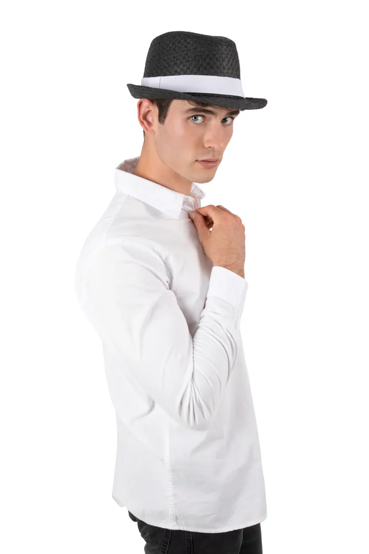 Chapeau de paille style Panama rétro 12