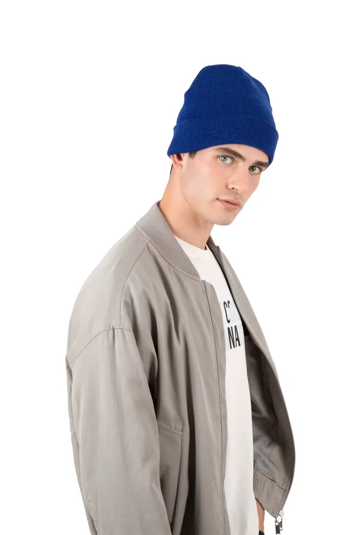 Bonnet recyclé avec revers tricoté 2