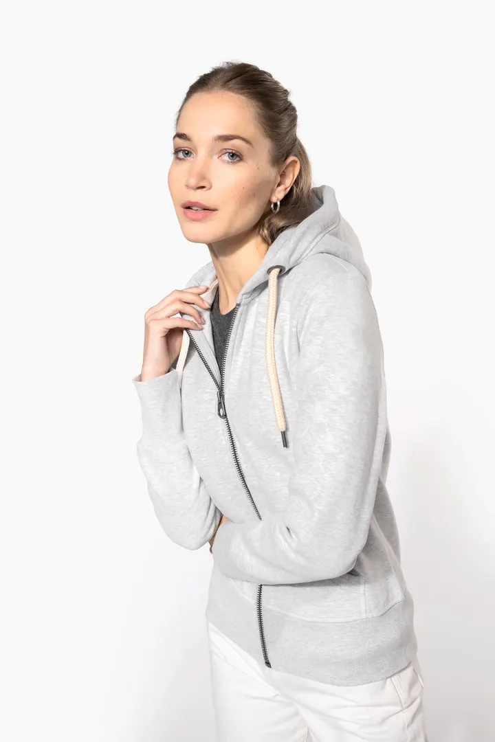 Damen Kapuzensweatshirt mit Reißverschluss 2
