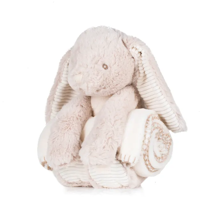 Peluche Lapin & couverture 1