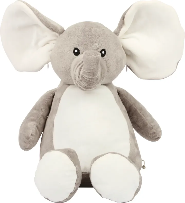 Plüschtier Elefant mit Reißverschluss
