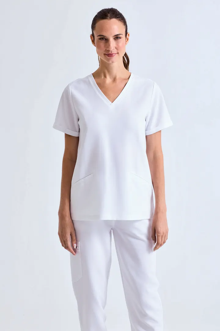 Tunique stretch manches courtes femme