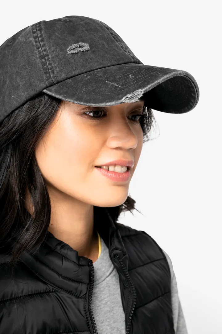 Umweltfreundliche Unisex Kappe im zerrissenen Look 3