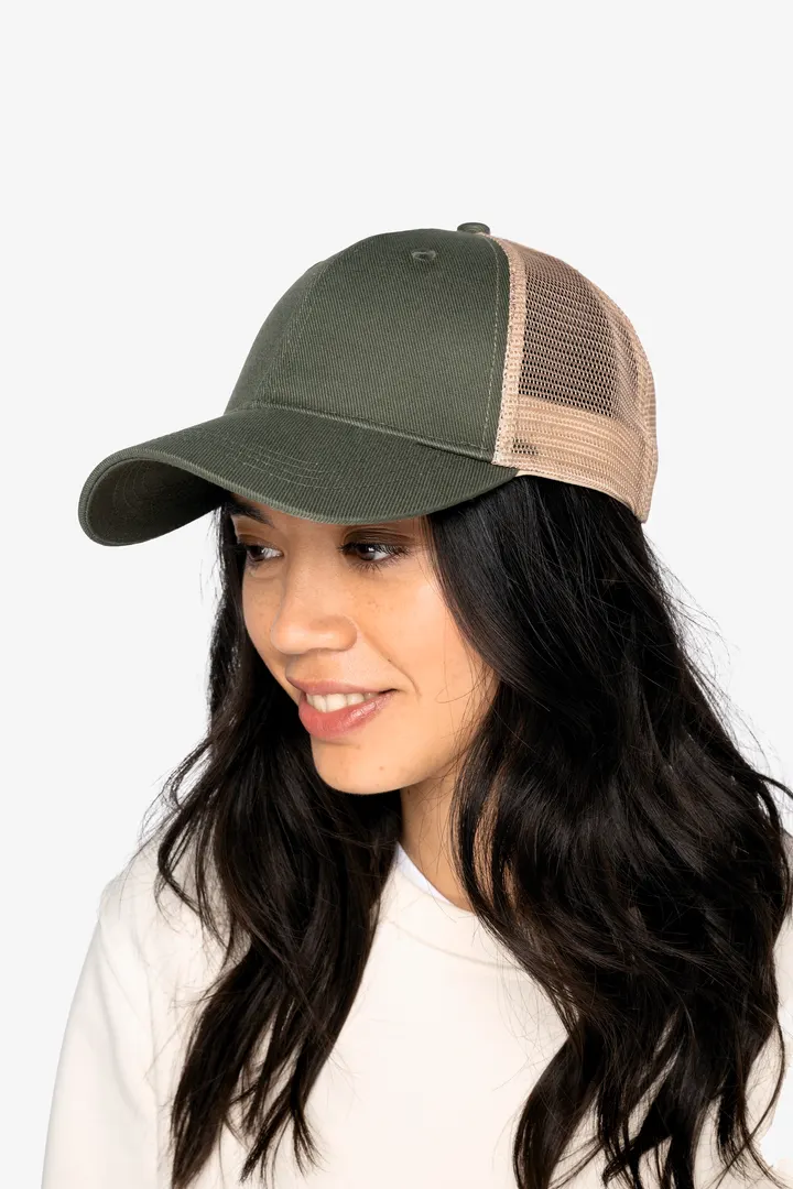 Casquette trucker écoresponsable 6 panneaux unisexe 1