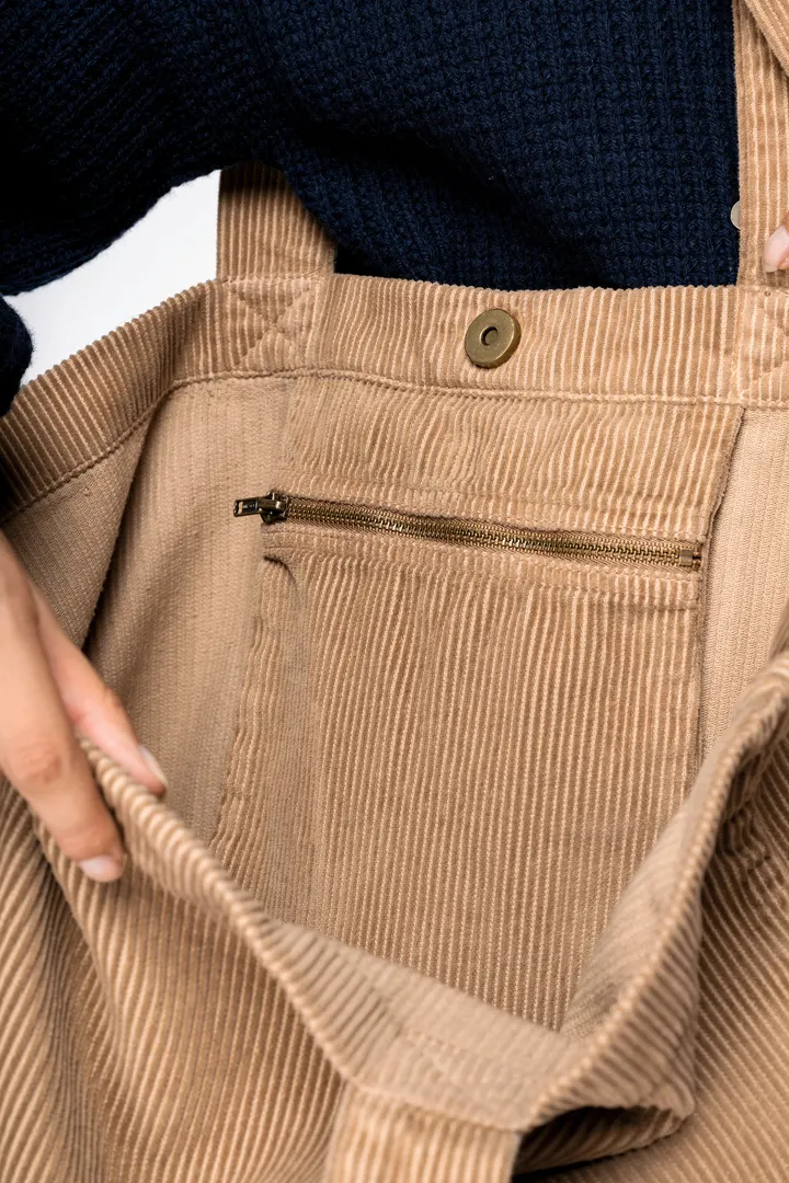 Umweltfreundliche ausgewaschene Tasche aus Kord 3